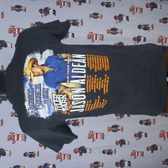 2014 Jason Aldean Night Train to Georgia black graphic country music tour shirt - Picture 4 of 7